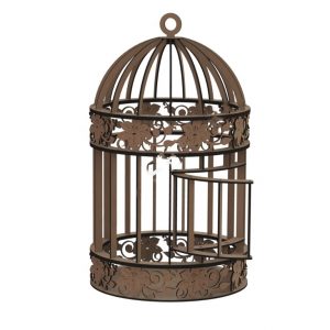 Макет декоративной клетки для птиц для лазерной резки