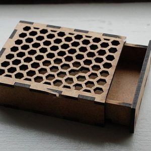 Макет коробки для карт с лазерной резкой