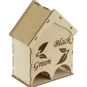 Макет чайного домика с двумя отделениями для лазерной резки