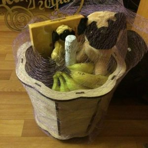 Макет подарочной вазочки для лазерной резки