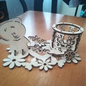 Мишка в виде салфетницы и кашпо