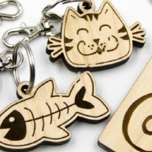 Макет для лазерной резки брелков с уникальным дизайном