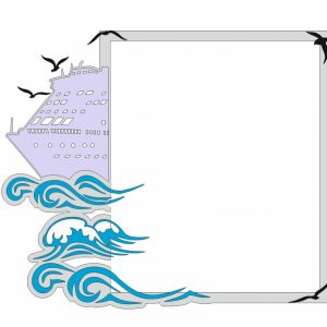 Уникальная фоторамка в форме корабля