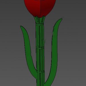 Макет для лазерной резки в форме тюльпана