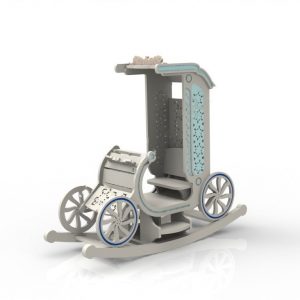 Красивая детская качалка в форме кареты