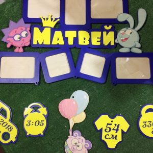 Метрика в форме фоторамки с лазерной резкой