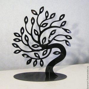 Макет органайзера для украшений в виде дерева