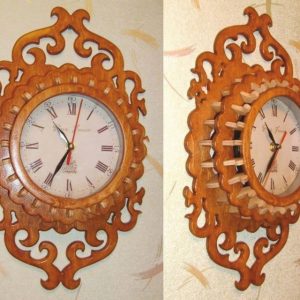 Макет настенных часов для лазерной резки