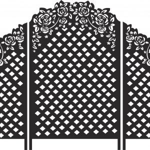 Макет ширмы для лазерной резки с изысканным узором