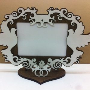Уникальный макет свадебной фоторамки для лазерной резки