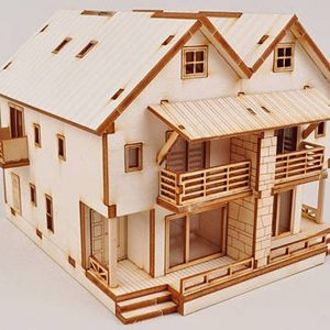 Красочный кукольный дом с несколькими этажами и детализированными комнатами