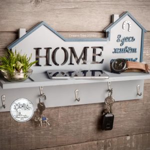 Ключница с мотивирующим дизайном "Счастье" и лазерной резкой