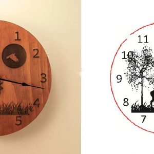 Элегантные настенные часы с природным мотивом