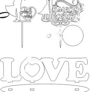 Элегантный топпер для свадебного торта