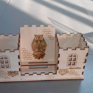 Уникальный органайзер в виде крепости для лазерной резки