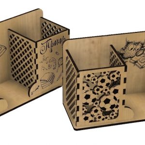 Макет органайзера для письменных принадлежностей в виде карандашницы для школьников