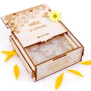 Элегантный бокс для мёда с лазерной резкой