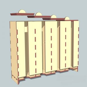 Макет коробки для пакетиков чая с лазерной резкой и декоративными элементами