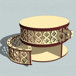 Функциональный макет коробки с открывающимися отсеками для лазерной резки