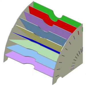 Органайзер для документов с несколькими отделениями и держателями