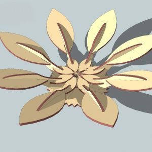 Вазочка с лазерной резкой в форме цветка