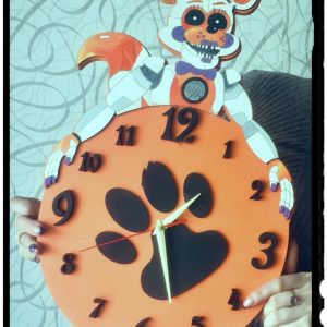 Макет для лазерной резки детских часов с ярким дизайном