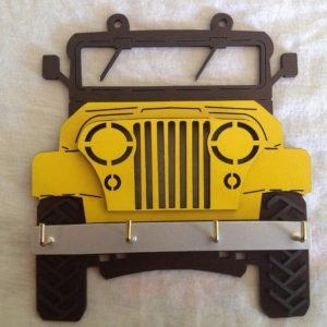 Макет ключницы "Jeep" для лазерной резки