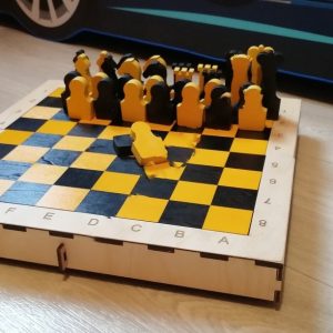 `"Макет шахматного набора для лазерной резки