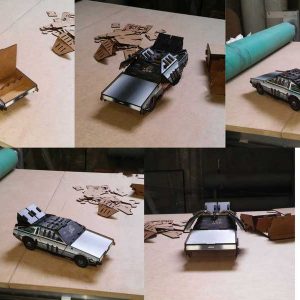 Модульный 3D пазл "Назад в будущее" для лазерной резки