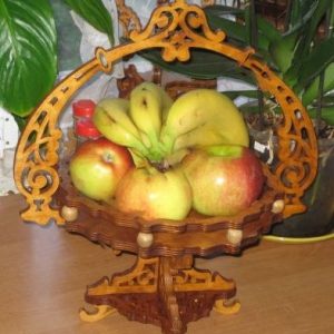 Макет вазочки для фруктов с декоративными элементами