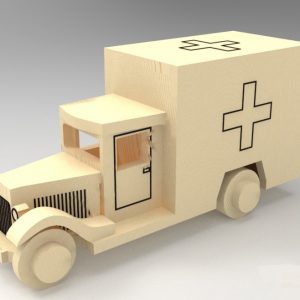 Творческий 3D пазл в форме медицинской машины