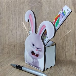 Карандашница в форме милого кролика