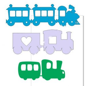 Макет паровозика для лазерной резки