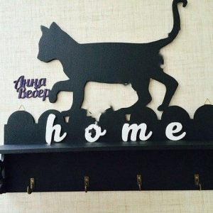 Ключница с изображением кошки