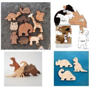 Макет лазерной резки различных игрушек с детализированными элементами и аккуратной отделкой.