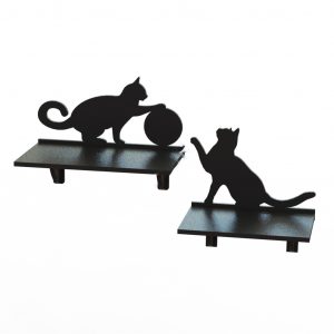 Макет полок в виде кошек для лазерной резки