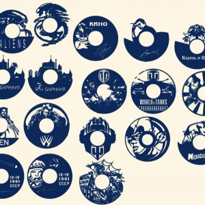 Коллекция различных макетов часов для лазерной резки