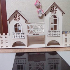 Макет чайного домика с мостиком