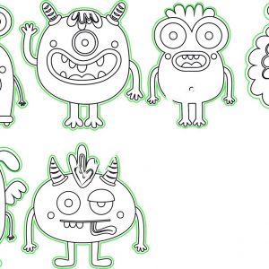 Забавные значки с изображениями инопланетян