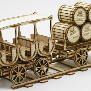 Макет вагона для лазерной резки в виде 3D пазла