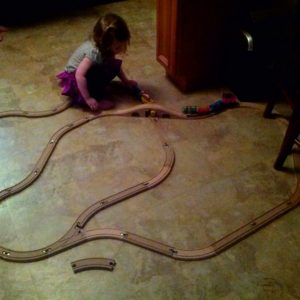 Макет для лазерной резки дороги для поезда с элементами трассы и рельсов