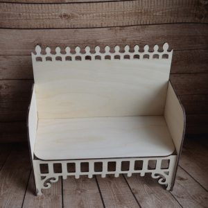 Макет кукольного дивана для лазерной резки