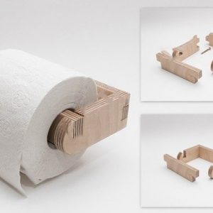 Макет лазерной резки держателя для туалетной бумаги с элегантным дизайном
