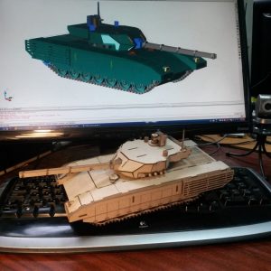 3D пазл модели танка Армата с лазерной резкой – детализированное и увлекательное сборное изделие