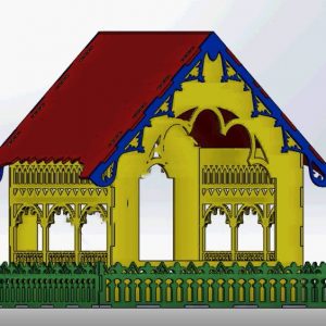 Макет для лазерной резки кормушки для двора с элегантным дизайном