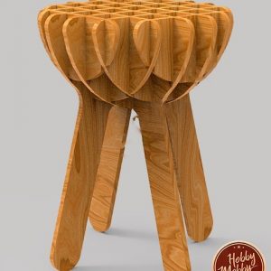 Макет лазерной резки для параметрического стула с современным дизайном