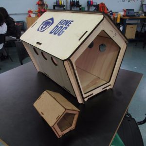 Макет домика для собаки для лазерной резки с уютным и функциональным дизайном