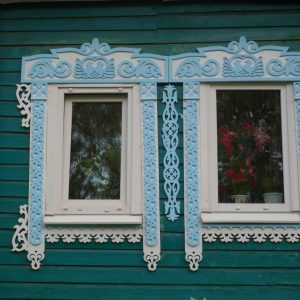 Макет лазерной резки для декоративных наличников с резными узорами