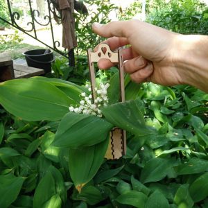 Макет корзинки с ручкой для лазерной резки