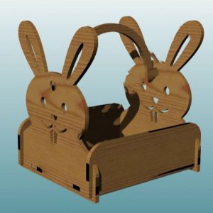 Очаровательный макет коробки в виде зайца